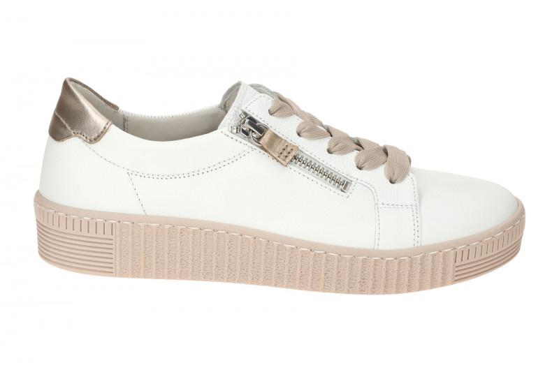 Gabor Schuhe weiß antikrosa Damen Sneakers 63.334.22