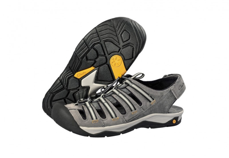 Clarks Virtic Run - Herren Sandale - grau