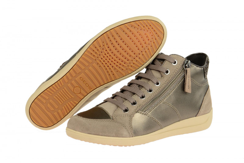 Geox Myria Schuhe Boots grau metallic D7468B 0AJ22 C6738