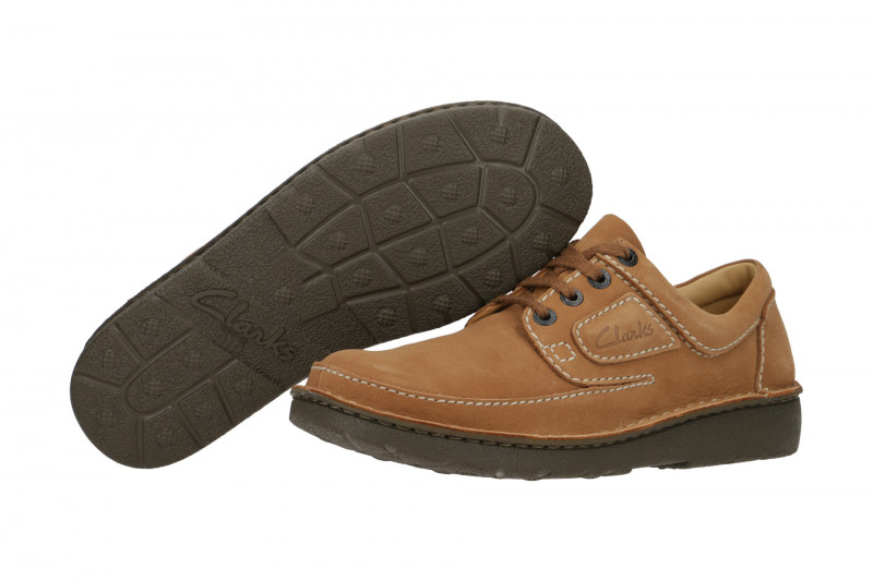 Clarks Nature 2 Schuhe hellbraun Nubuck