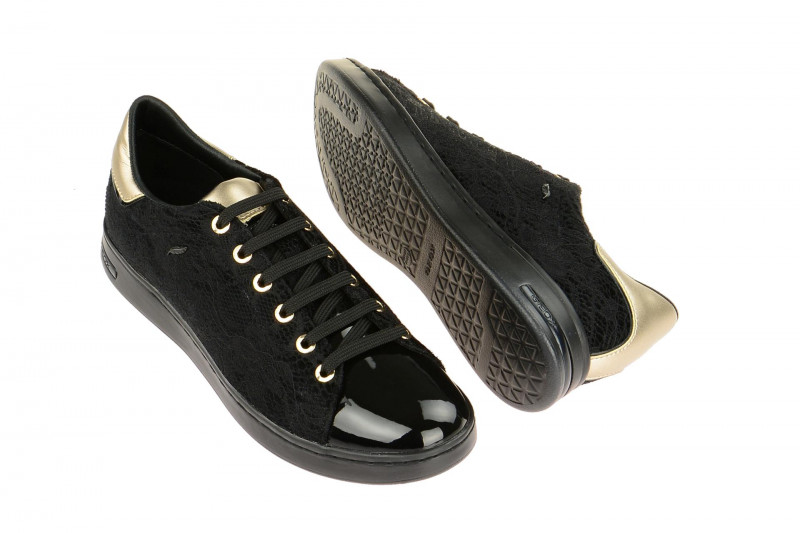 Geox Respira Jaysen A Damen Sneaker in schwarz gold