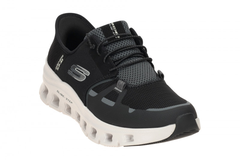 Skechers Glide Step Schuhe schwarz grau SLIP-INS 232930