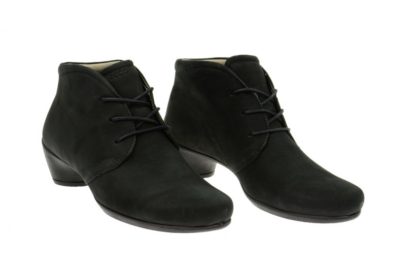 Ecco Sculptured Stiefelette schwarz Nubuck