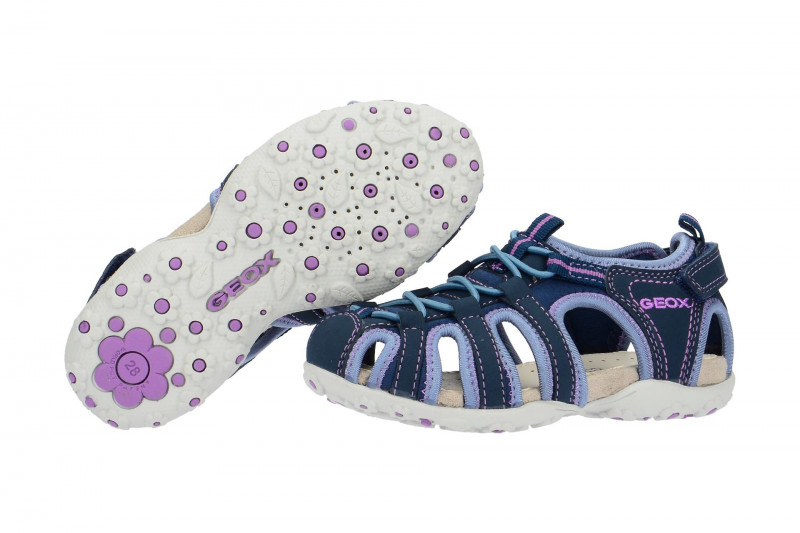 Geox Mädchen Klett Sandale blau lila