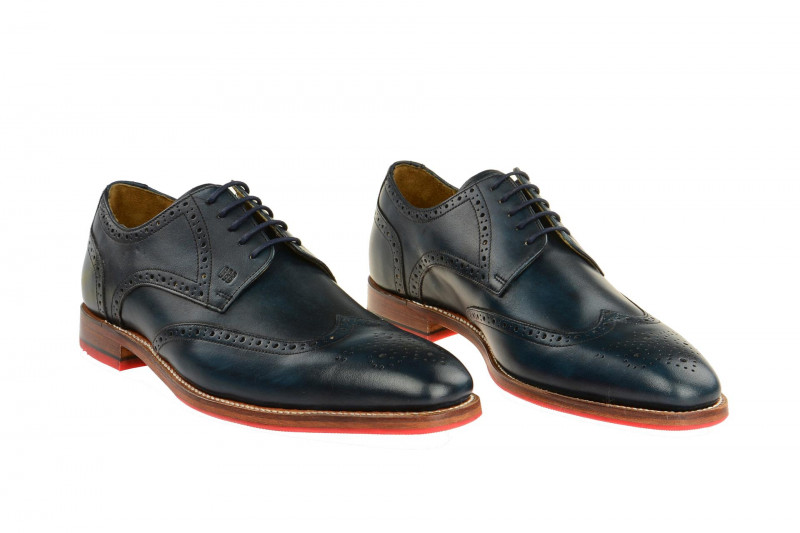 Gordon & Bros Milan Schuhe blau Rahmengenäht 4371-I