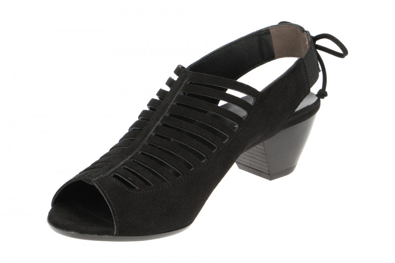 Paul Green Sandaletten schwarz Samt Velour 6589