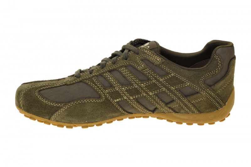 Geox Snake Schuhe grün olive Velour Nubuck U55MNB