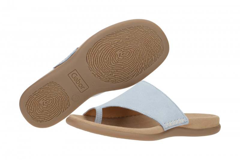 Gabor Zehentrenner Pantolette hellblau 23.700.10