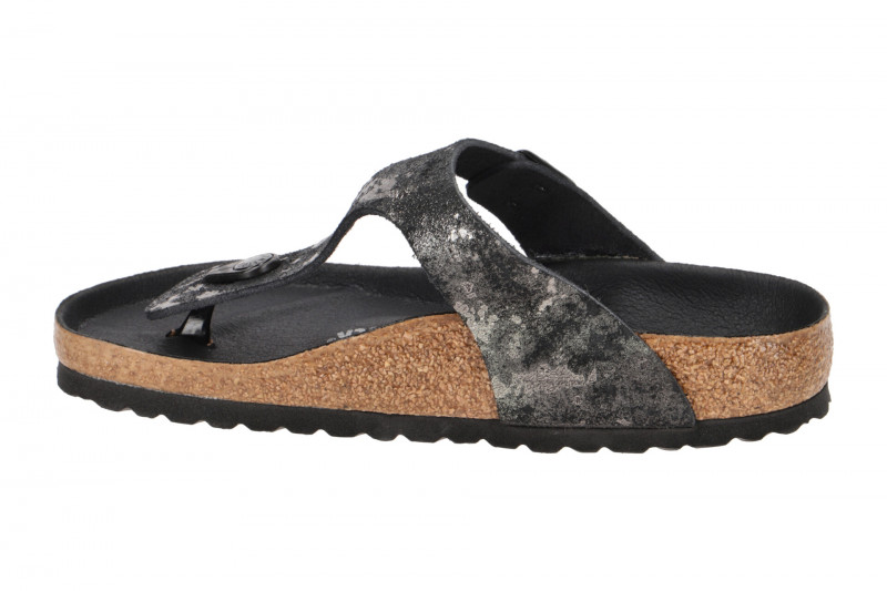 Birkenstock Gizeh BS Pantolette schwarz metallic 1019408