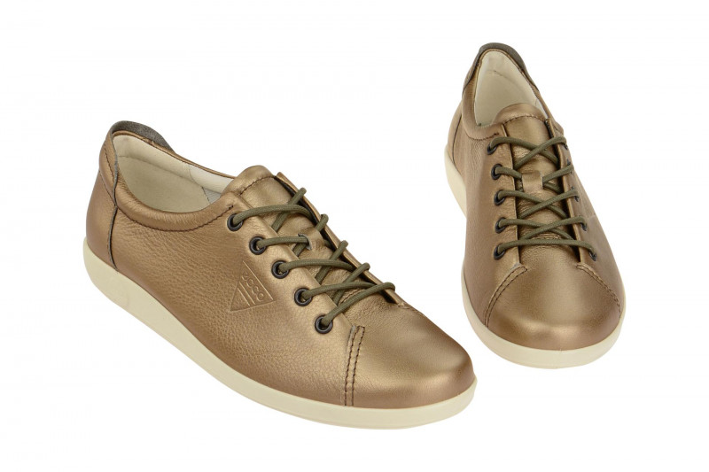 Ecco Soft 2 Schuhe grau braun metallic 20650301375