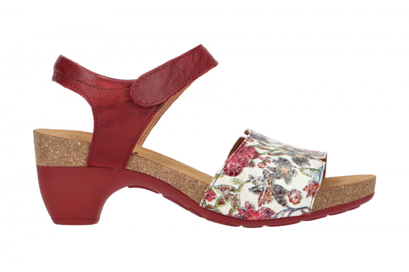 Think Traudi Sandale rot weiß effekt