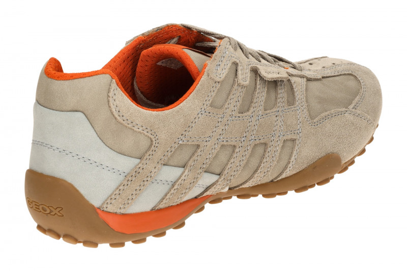 Geox Snake Schuhe beige sand Velour Nubuck U55MNA