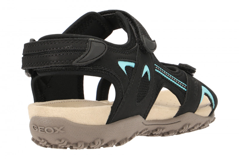 Geox Strel Damen Sandale schwarz blau D9225B