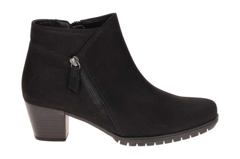 Gabor Stiefelette schwarz Nubuck H-Weite 8033.01.002