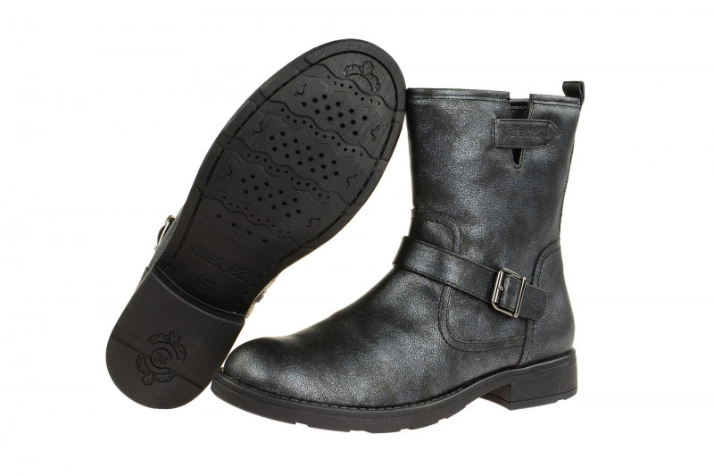 Geox Sofia Stiefel schwarz silber metallic