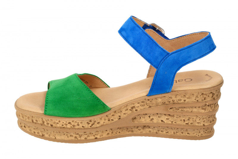 Gabor Plateau Sandale grün blau mix 64.651.19