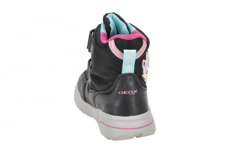 Geox Sveggen Kinder Stiefel schwarz Einhorn Warmfutter J267UC