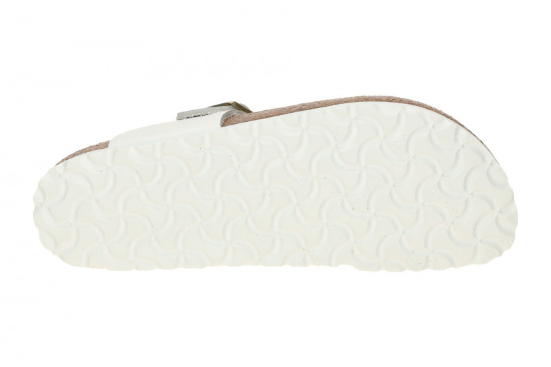 Birkenstock Gizeh Pantolette weiß Blumen SCHMAL 1026735