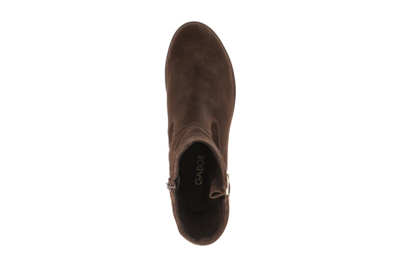 Gabor Keil Stiefelette braun Velour Schnalle 8005.02.003