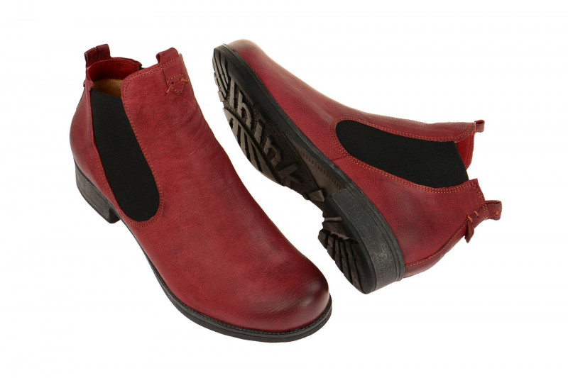 Think Denk Chelsea Stiefelette rot vino