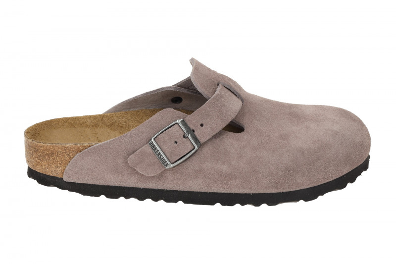 Birkenstock Boston Clogs Pantolette faded-purple lila SCHMAL 1028375