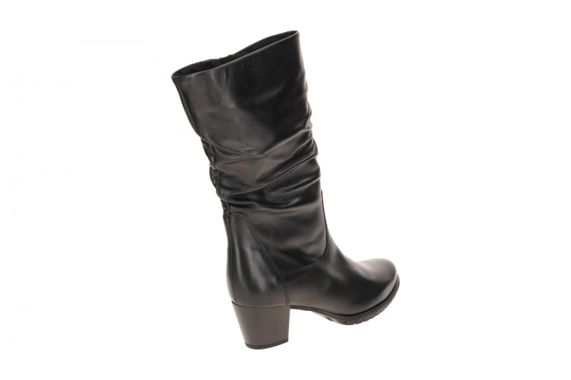 Gabor Schaft Stiefel schwarz gerafft H-Weite 76.606.57