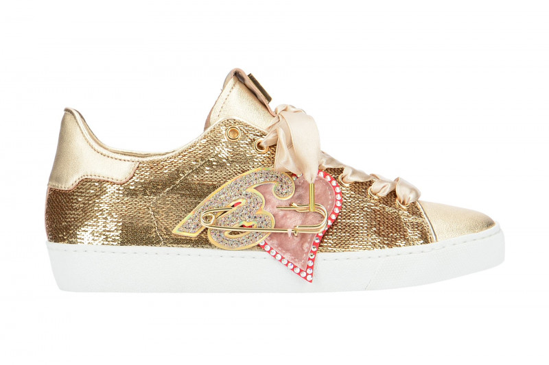 Högl Schuhe platin beige Pailletten Swarovski