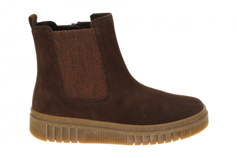 Gabor Stiefelette braun Chelsea Boots Velour 8008.03.004