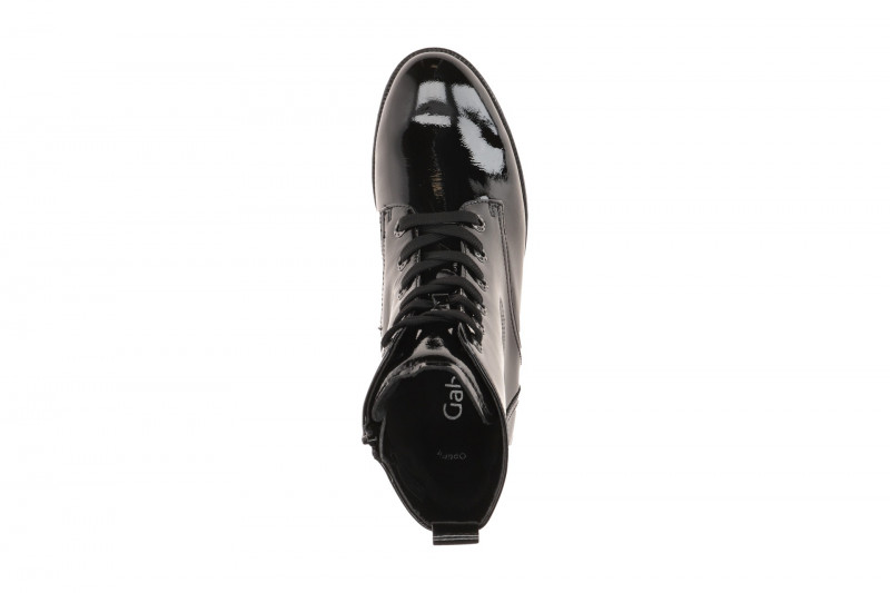 Gabor Fashion Schnür Stiefelette schwarz Lack 72.816.97