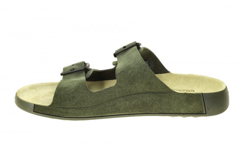 Ecco Cozmo Herren Pantolette grün olive Schnalle 500984