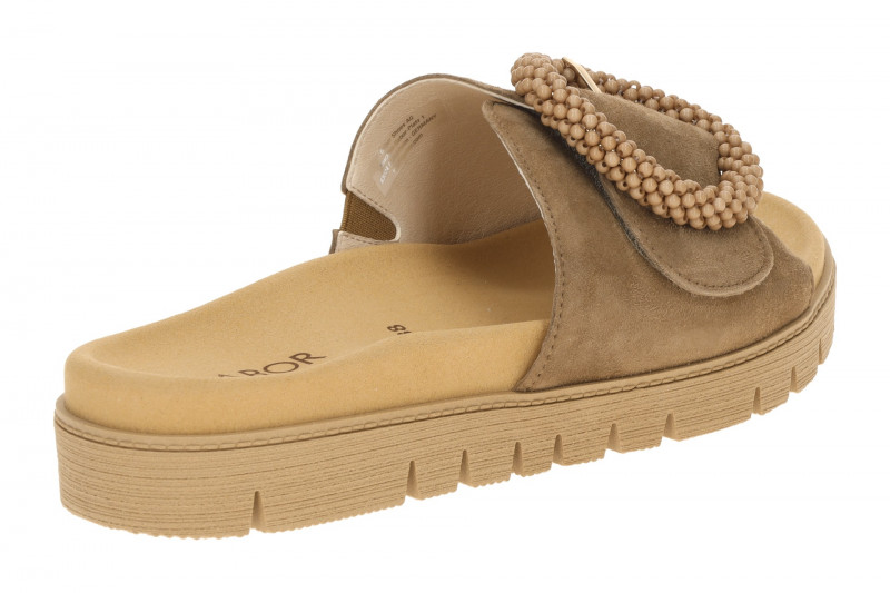 Gabor Pantolette braun peanut Velour 83.745.18