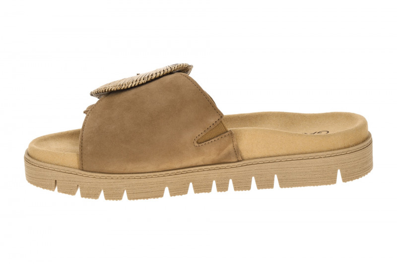 Gabor Pantolette braun peanut Velour 83.742.14