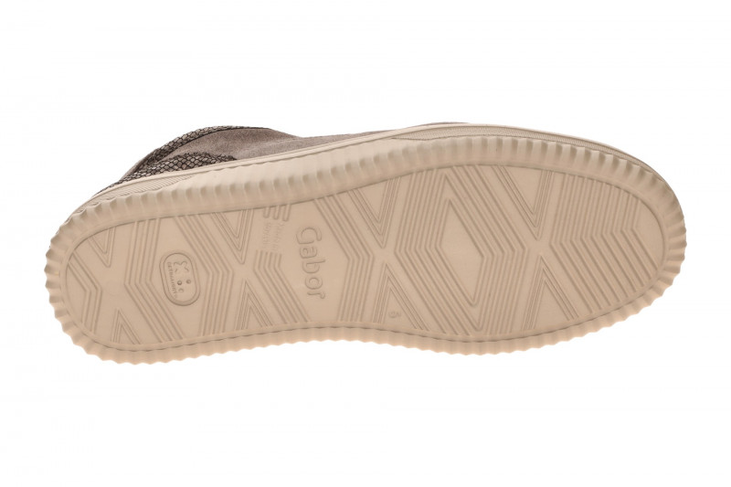 Gabor Comfort Sneakers taupe grau metallic K-Weite 6016.01