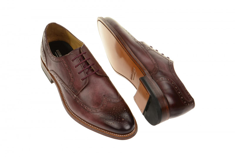 Gordon & Bros Schuhe Fabian rot bordo Rahmengenäht 5093-C