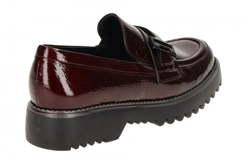 Gabor Schuhe Mokassin Slipper dunkelrot Lack 72.452.88
