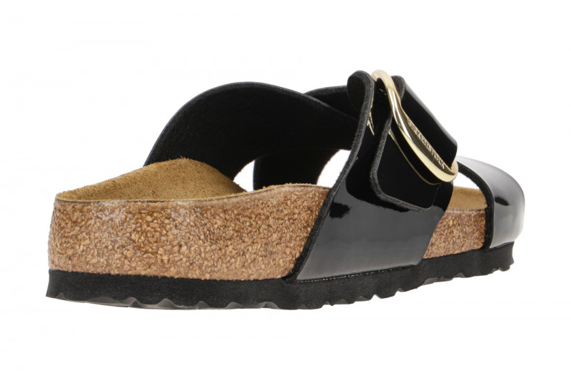 Birkenstock Siena Big Buckle Pantolette schwarz Lack 1021296