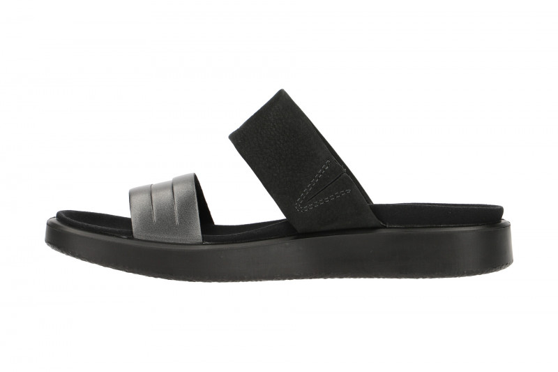 Ecco Flowt Pantoletten schwarz grau