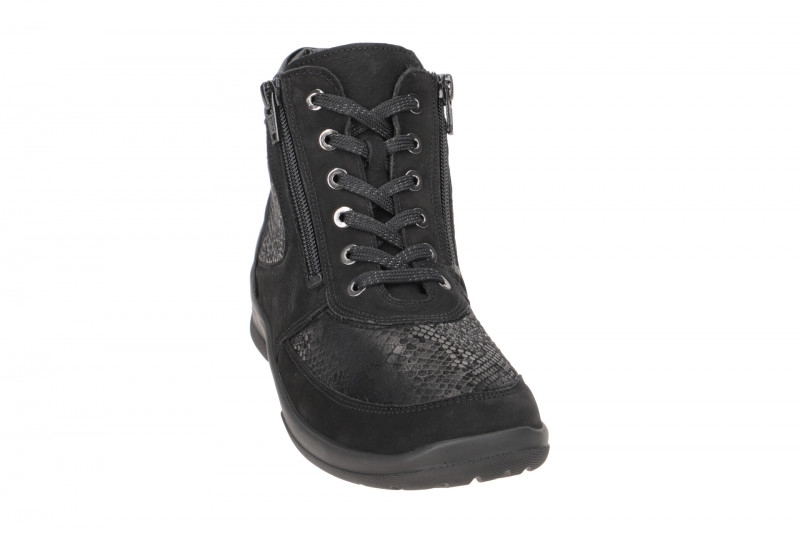 Waldläufer Hesna Stiefelette schwarz OrthoTritt H-Weite