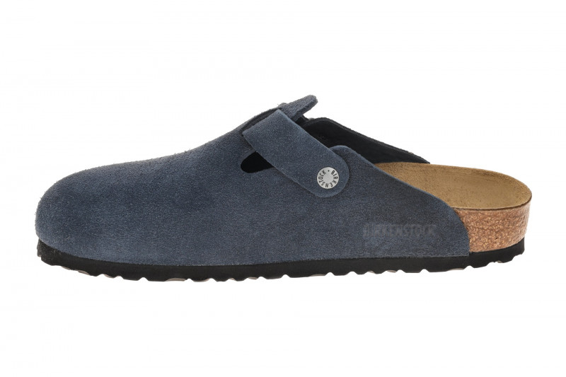 Birkenstock Boston Pantolette blau navy NORMAL-WEIT 1030816