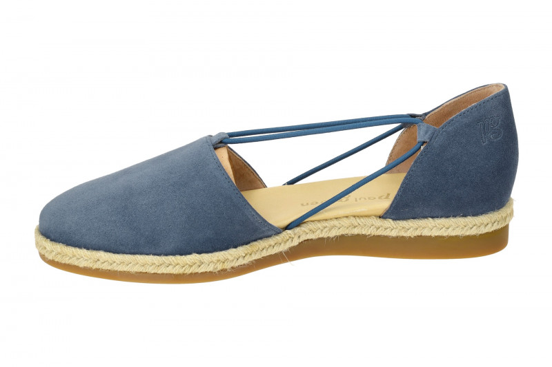 Paul Green Schuhe Espadrilles blau Velour 2856