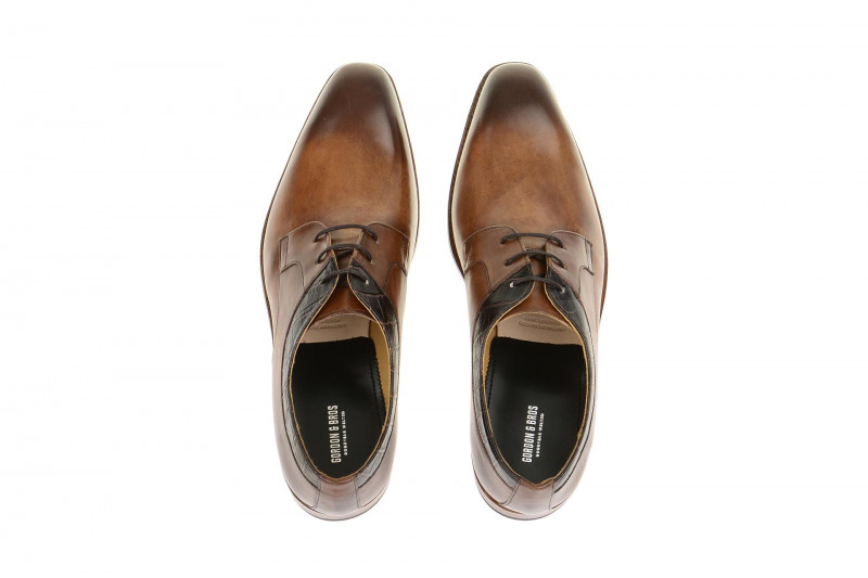 Gordon & Bros Schuhe Milan braun croco Rahmengenäht 5103