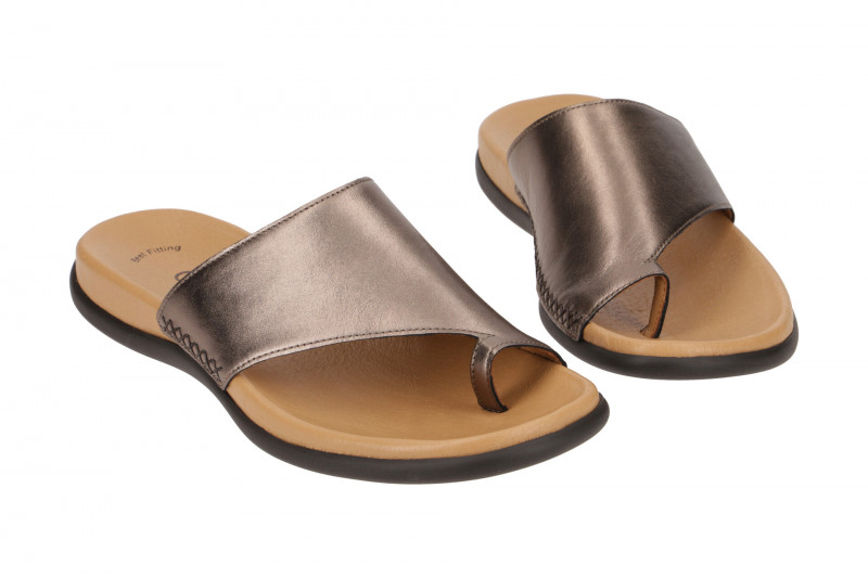 Gabor Zehentrenner Pantolette altsilber grau metallic