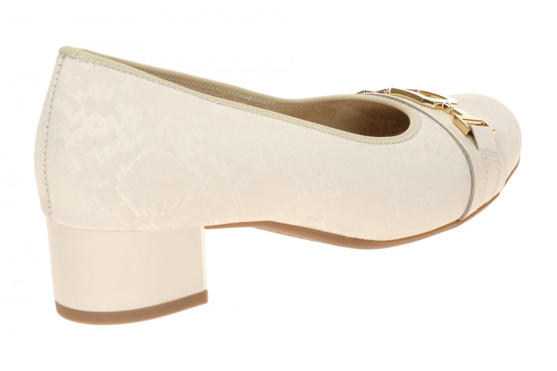 ARA Nizza Pumps creme weiß Schlange H-Weite 12-35832