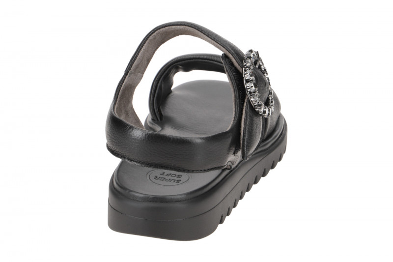 Paul Green Sandale schwarz Strassschmuck 6006