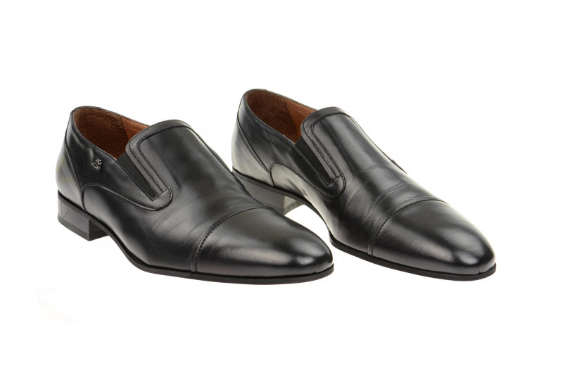 Bello italienische Herren Slipper schwarz - D575