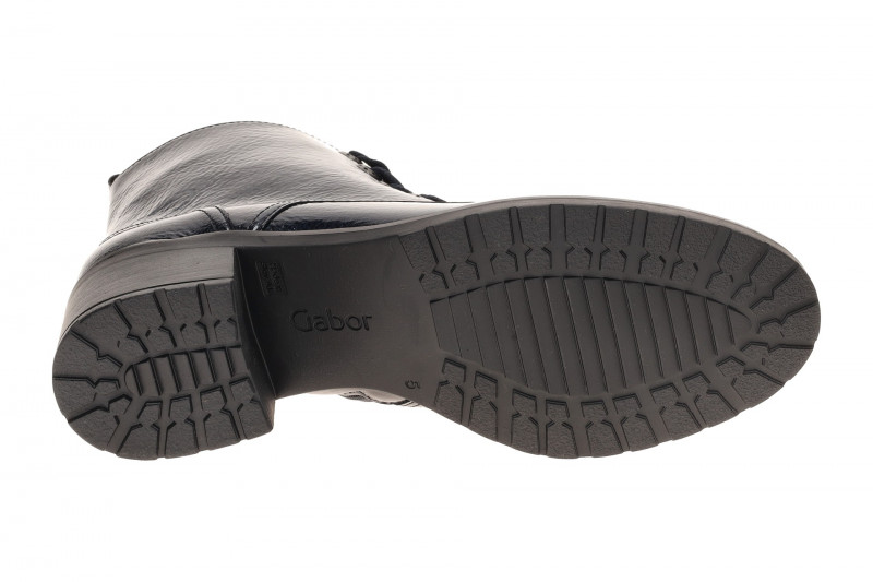 Gabor Fashion Schnür Stiefelette blau Lack 72.816.86
