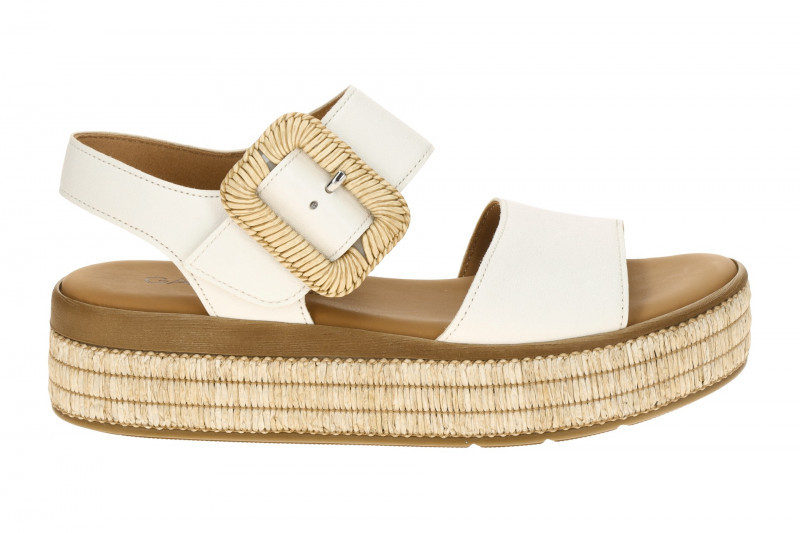 Gabor Plateau Sandale weiß Bast 84.562.20