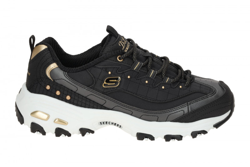 Skechers D´Lites Schuhe schwarz gold Ladies 149267