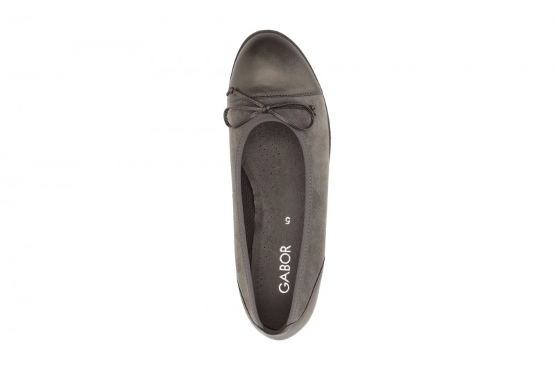 Gabor Ballerina grau taupe Schimmer Velour 3007