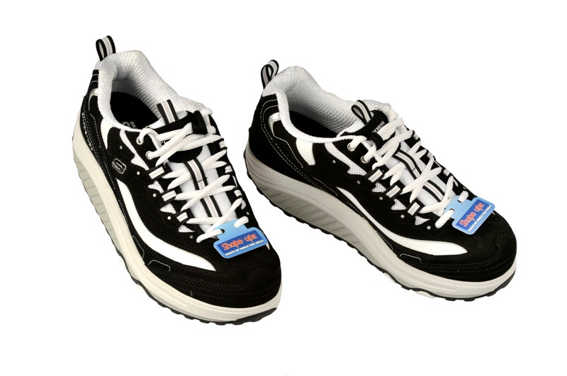 Skechers Shape ups Schuhe in schwarz weiß 11809/BKW